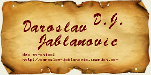 Daroslav Jablanović vizit kartica
